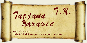 Tatjana Maravić vizit kartica